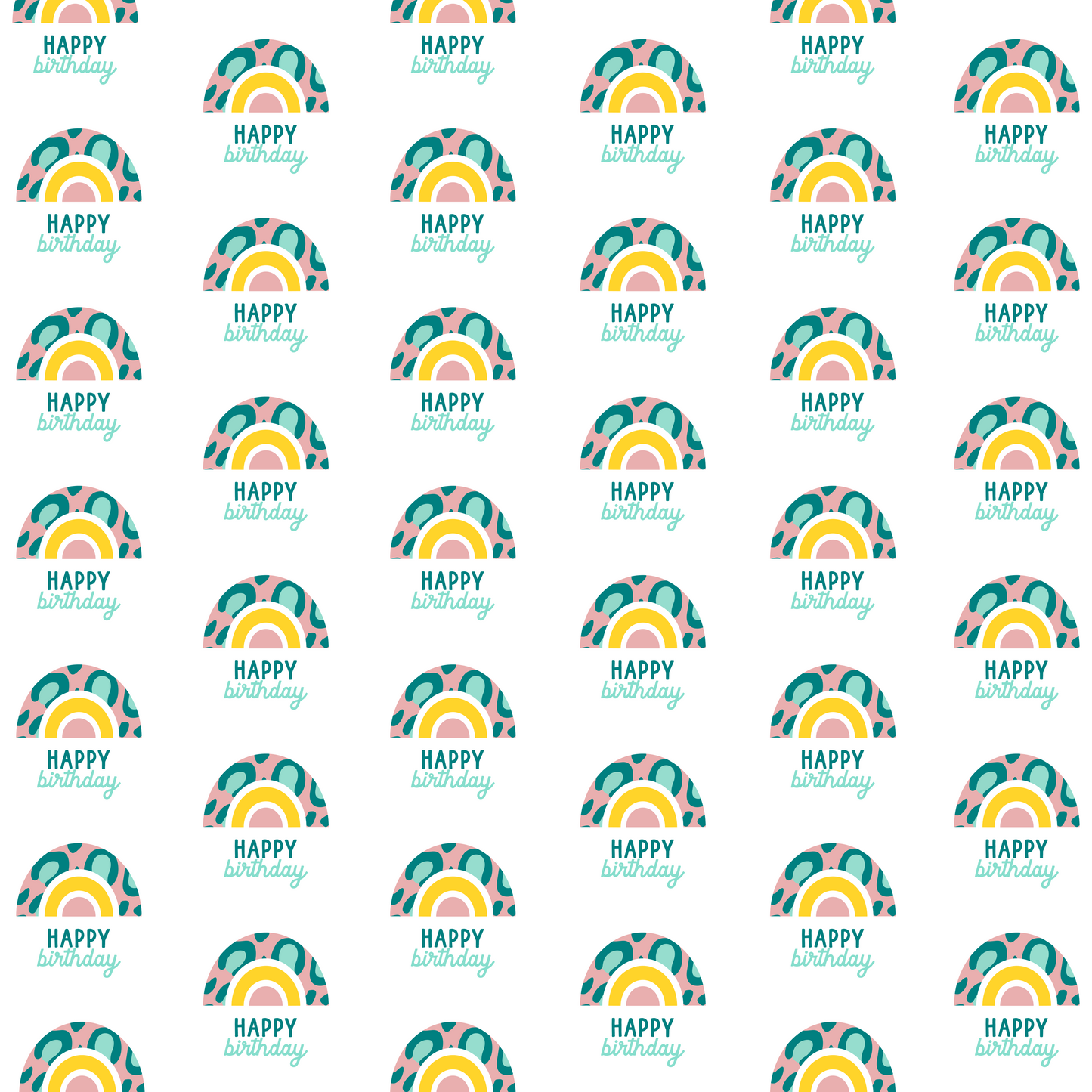 Rainbow Birthday Wishes Wrapping Paper