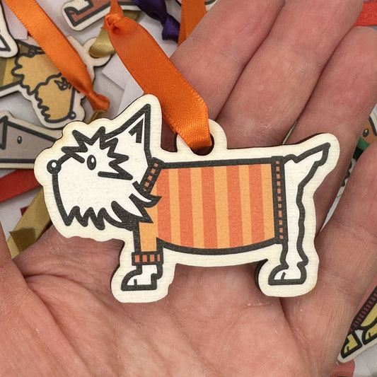 West Highland Terrier Hanging Decoration - Gift Tag - Bag Charm