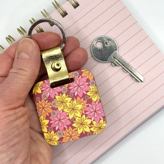 July Birth Flower Keychain