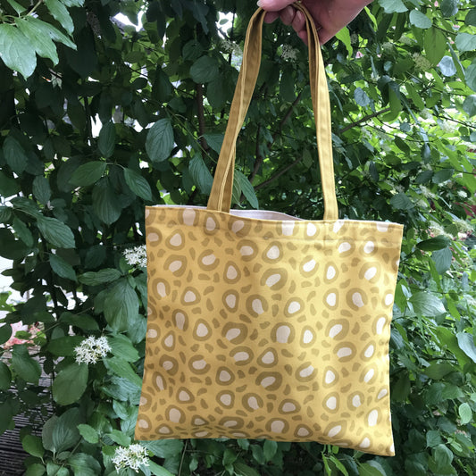 Yellow & Mustard Organic Tote – Hidden Message Gift